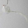Glas Vogl 60/120 mm  klar weiss mit Feder zum hängen