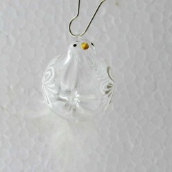 Glas Vogl 60/120 mm  klar weiss mit Feder zum hängen