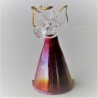 Glasengel bunt schillernd mit Herz rot  zum hängen und stellen ca. 70x35x35mm 13g
