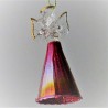 Glasengel bunt schillernd mit Herz rot  zum hängen und stellen ca. 70x35x35mm 13g