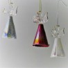 Glasengel bunt schillernd mit Herz rot  zum hängen und stellen ca. 70x35x35mm 13g