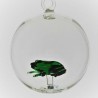 Glaskugel 80mm Frosch innen Mundgeblasen zum hängen