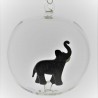Glaskugel 80 mm Elefant innen Mundgeblasen zum hängen Glaskugel 80 mm Elefant innen Mundgeblasen zum hängen