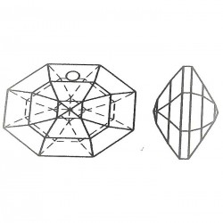 Swarovski 14 mm Achteck mit 1 Loch