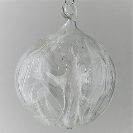 Glas Innereien Kugel 100 mm klar zum hängen