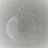 Glas Schneekugel  80 mm  klar zum hängen