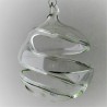 Glas Twist Kugel 70 mm klar zum hängen