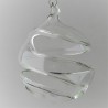 Glas Twist Kugel 80 mm klar zum hängen