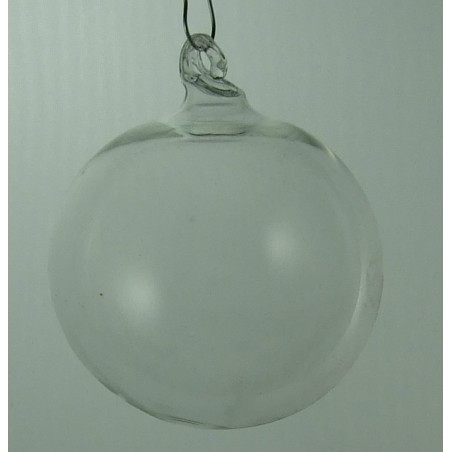 Glaskugel uni 14 cm klar zum hängen