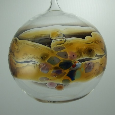 Glas Streifenkugel 70 mm zum hängen