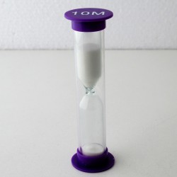 Sanduhren 10 Min. 9 cm zylindrisch Sanduhren Glas in Kunststoff röhre