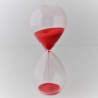 Glas-Sanduhr 45 Min. 20 cm Rot,