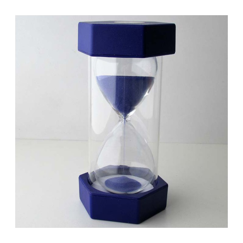 Sanduhr 10 Min. 13 cm Blau, klein Kunststoff 6 Eckig Sanduhr 10 Min. 13 cm Blau, klein Kunststoff 6 Eckig