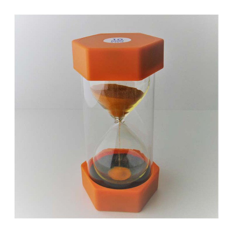 Sanduhr 10 Min. 16 cm Orange, gross Kunststoff 6 Eckig Sanduhr 10 Min. 16 cm Orange, gross Kunststoff 6 Eckig