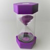 Sanduhr 10 Min. 16 cm Lila, gross Kunststoff 6 Eckig