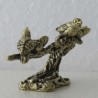 Vögel 6cm auf Ast Messing Bronze mini Tiere