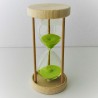 Sanduhr 15 min 13cm im Buchenholz Gestell verschidene Farben Sand