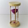 Sanduhr 15 min 13cm im Buchenholz Gestell verschidene Farben Sand