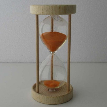 Sanduhr 15 min 13cm im Buchenholz Gestell verschidene Farben Sand