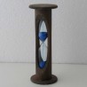 Sanduhr 10 Sekunden 10cm zylindrisch Glas in Holzgestell Buche dunkel