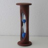 Sanduhr 10 Sekunden 10cm zylindrisch Glas in Holzgestell Buche rötlich
