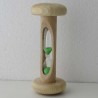 Sanduhr 5 min 12 cm Grün, im Buchenholz Natur