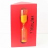 Sanduhr 3-5-7 Min. 10 cm  Dreieckige Holzgestell  rot Sanduhr 3-5-7 Min. 10 cm  Dreieckige Holzgestell  rot