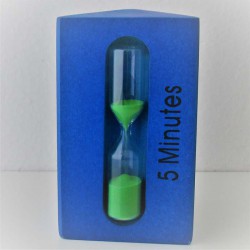 Sanduhr 3-5-7 Min. 10 cm  Dreieckige Holzgestell  blau