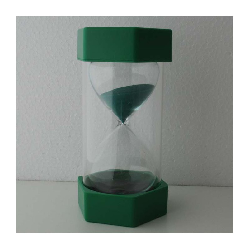 Sanduhr 10 Min. 16 cm Grün, Gross Kunststoff 6 Eckig Sanduhr 10 Min. 16 cm Grün, Gross Kunststoff 6 Eckig