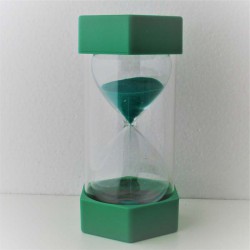 Sanduhr 10 Min. 16 cm Grün, Gross Kunststoff 6 Eckig