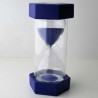 Sanduhr 20 Min. 13 cm Blau klein Glas im Kunststoff 6 Eckig