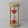 Sanduhr 10 Min. 10 cm Rot, Tannenholz rund Sanduhr 10 Min. 10 cm Rot, Tannenholz rund