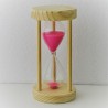 Sanduhr 2 Min. 10 cm Rosa, Tannenholz rund