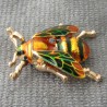 Zinklegierung Brosche, Biene, goldfarben plattiert,& Emaille,