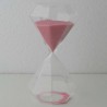 Glassanduhr 3 Min. 10 cm  Rosa, Achteckig