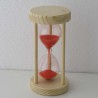Sanduhr 0.5 Min. 10 cm Rot, Tannenholz rund