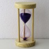 Sanduhr 5 Min. Lilla, 10 cm Tannenholz rund