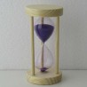 Sanduhr 5 Min. Lilla, 10 cm Tannenholz rund
