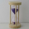 Sanduhr 5 Min. Lilla, 10 cm Tannenholz rund