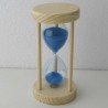 Sanduhr 10 Min. 10 cm Blau, Tannenholz rund Sanduhr 10 Min. 10 cm Blau, Tannenholz rund