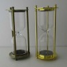 Sanduhren -4 min. 16 cm zum selber füllen mit eigenem Sand Zylinderform Glassanduhr mit Metalgestell