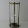Sanduhren -4 min. 16 cm zum selber füllen mit eigenem Sand Zylinderform Glassanduhr mit Metalgestell