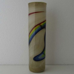Glas Vase 21cm K. Walstab  1982 DE