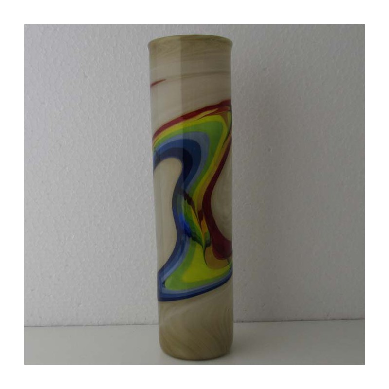 Glas Vase 21cm K. Walstab  1982 DE