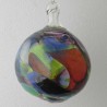 Glas Kröselkugel 100 mm bunt zum hängen