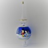 Glas Baumspitze 240 x 80 mm Winterlandschaft mit Goldrand