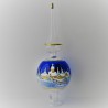 Glas Baumspitze 240 x 80 mm Winterlandschaft mit Goldrand