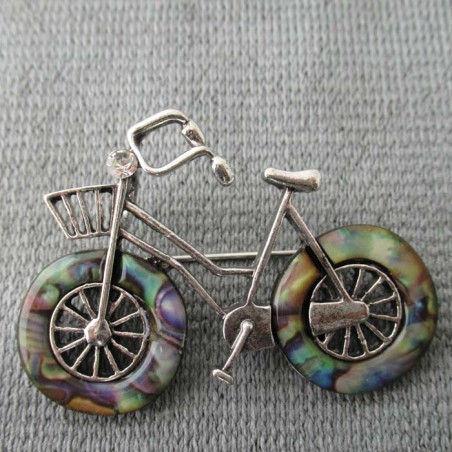 Fahrrad Brosche und Anhänger mit Schildpatt