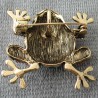 Frosch Brosche und Anhänger funkelnden vollen Strass vergoldet