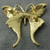 Schmetterling Brosche und Anhänger mit Kristallen vergoldet